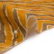 1 Yard Linen and Rayon Woven Taupe and Orange Painterly Chevrons August Attitude Print